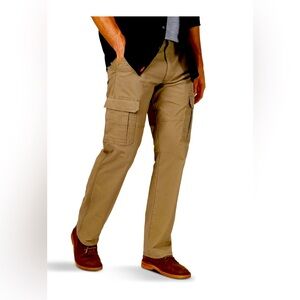 Wrangler Cargo Pants 38x32 Relaxed Fit Tech Pocket Brown/Tan NWT